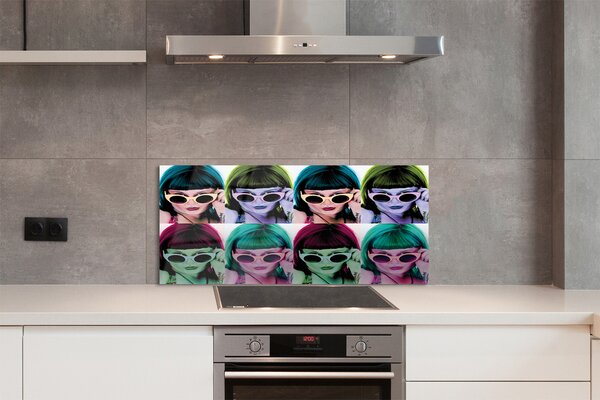 Panouri de sticlă ochelari de păr colorate pentru femeie