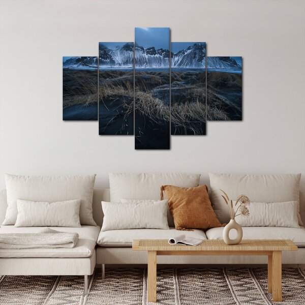 Tablou cu priveliște spre vărfurile Islanda (150x105 cm)