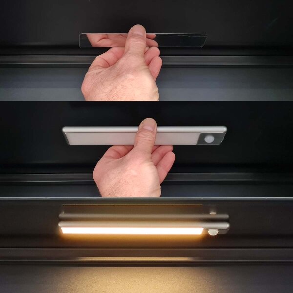 Corp de iluminat LED reîncărcabil cu senzor pentru corpuri de mobilă Nedis LCRM01WT LED/1W/1100 mAh 3000K