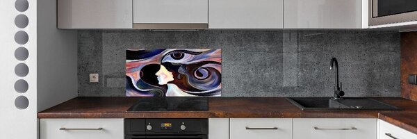 Panou sticlă bucătărie abstracțiune