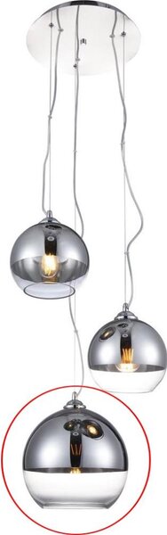 Abajur de rezervă din sticlă pentru lustră Azzardo BALL mare d. 24 cm