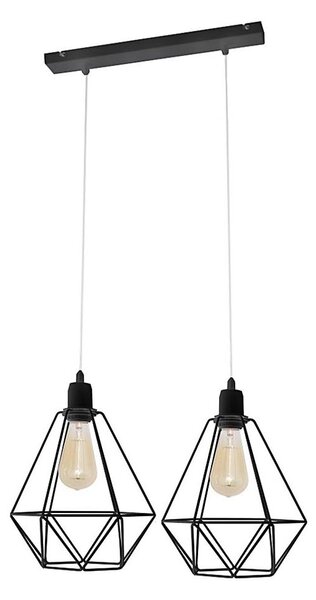 Lustra KARO 2xE27/15W/230V negru