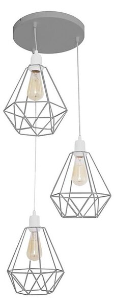 Lustra KARO 3xE27/15W/230V gri
