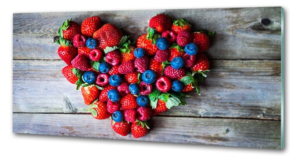 Sticlă pentru bucătărie Inima de fructe