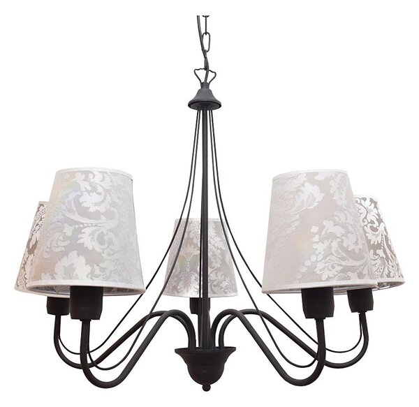 Lustra MALBO II 5xE27/15W/230V negru