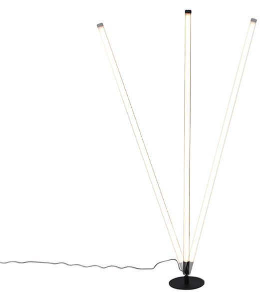 Lampă de podea neagră incluzând LED cu dimmer tactil 3 trepte de reglare a luminozității - Line-up