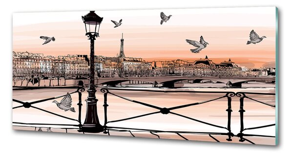 Sticlă printata bucătărie Dusk din Paris