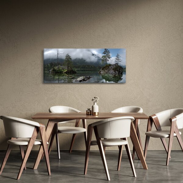 Tablou cu pomi în lac (120x50 cm)
