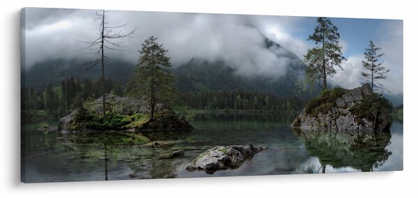 Tablou cu pomi în lac (120x50 cm)