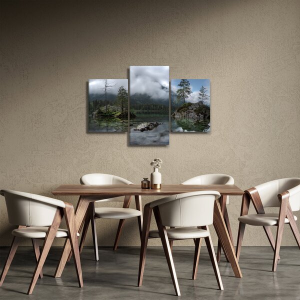Tablou cu pomi în lac (90x60 cm)