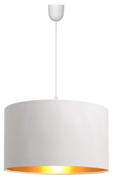 Lustră pe cablu ALBA 1xE27/15W/230V d. 45 cm albă/aurie