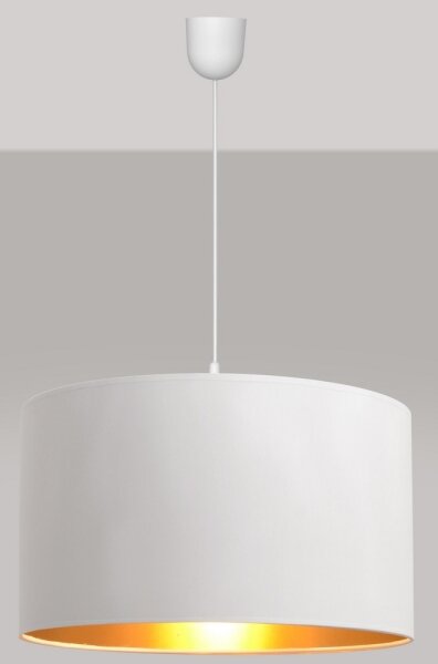 Lustră pe cablu ALBA 1xE27/15W/230V d. 45 cm albă/aurie