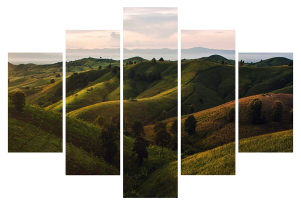Tablou - Priveliște spre dealurile din Thailanda (150x105 cm)
