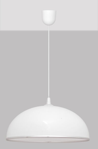 Lustră pe lanț CIRCLE 1xE27/15W/230V albă