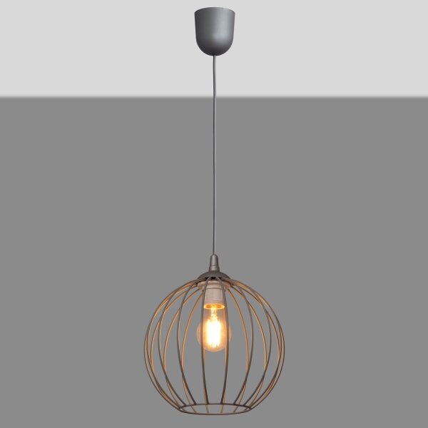 Lustră pe cablu MERCURE 1xE27/15W/230V gri