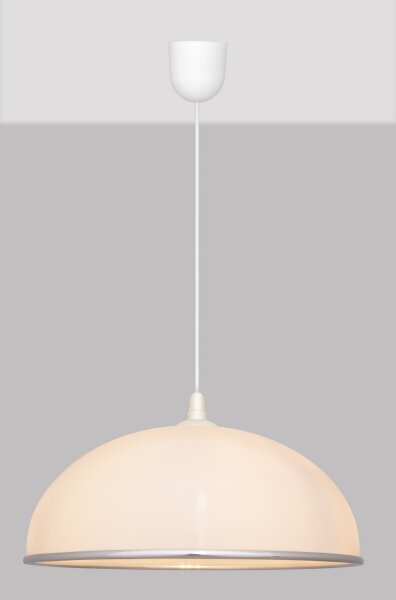Lustră pe lanț CIRCLE 1xE27/15W/230V albă