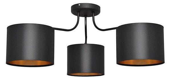 Lustră aplicată ALBA 3xE27/15W/230V neagră/aurie