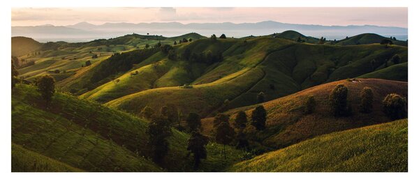 Tablou - Priveliște spre dealurile din Thailanda (120x50 cm)