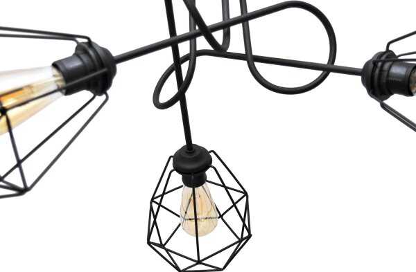 Lustră aplicată KARO 3xE27/15W/230V neagră
