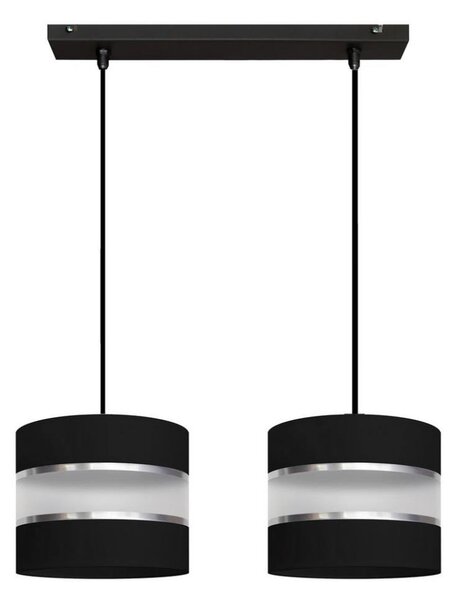 Lustră pe cablu HELEN 2xE27/15W/230V neagră