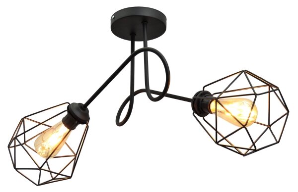 Lustră aplicată KARO 2xE27/15W/230V neagră