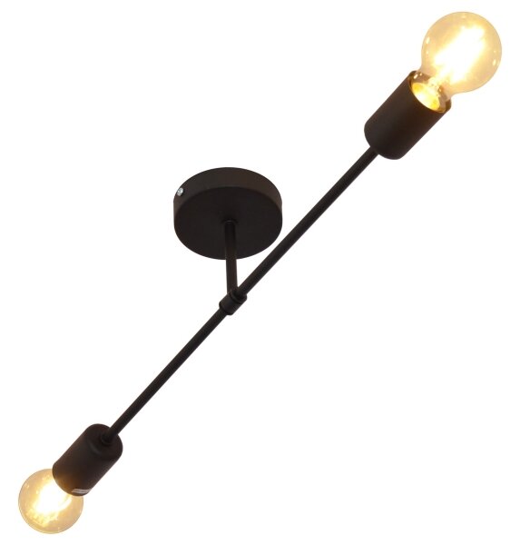 Lustră aplicată CAMBRIDGE 2xE27/15W/230V neagră
