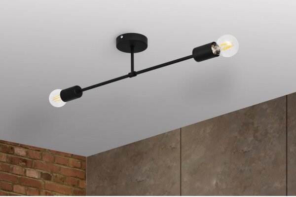 Lustră aplicată CAMBRIDGE 2xE27/15W/230V neagră