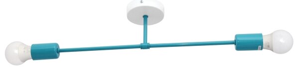 Lustră aplicată CAMBRIDGE 2xE27/15W/230V albastră