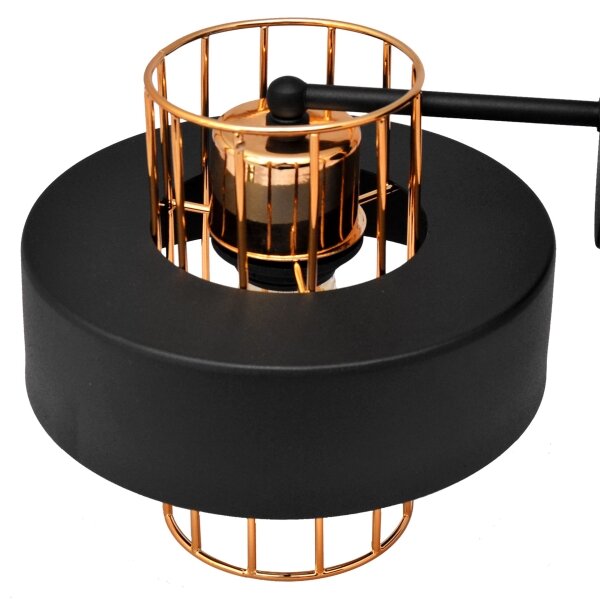 Lampă de perete VOLTA 1xE27/15W/230V 23 cm neagră/aurie