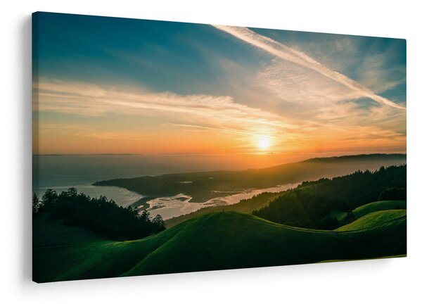 Tablou cu soarele răsărind deasupra mării (90x60 cm)