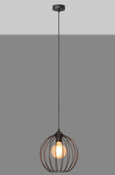 Lustră pe cablu MERCURE 1xE27/15W/230V diametru 24 cm neagră