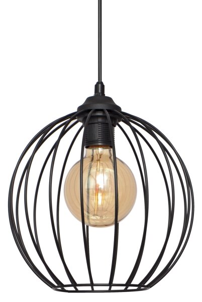 Lustră pe cablu MERCURE 1xE27/15W/230V diametru 24 cm neagră