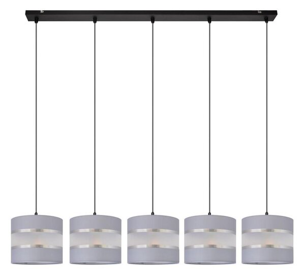 Lustră pe cablu HELEN 5xE27/15W/230V gri/neagră
