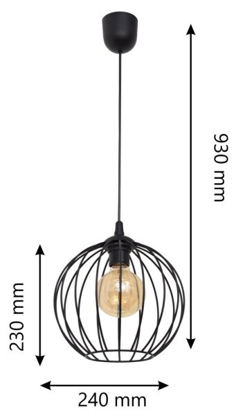 Lustră pe cablu MERCURE 1xE27/15W/230V