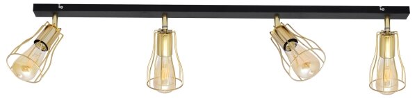 Spot TUBE 4xE27/15W/230V auriu/negru