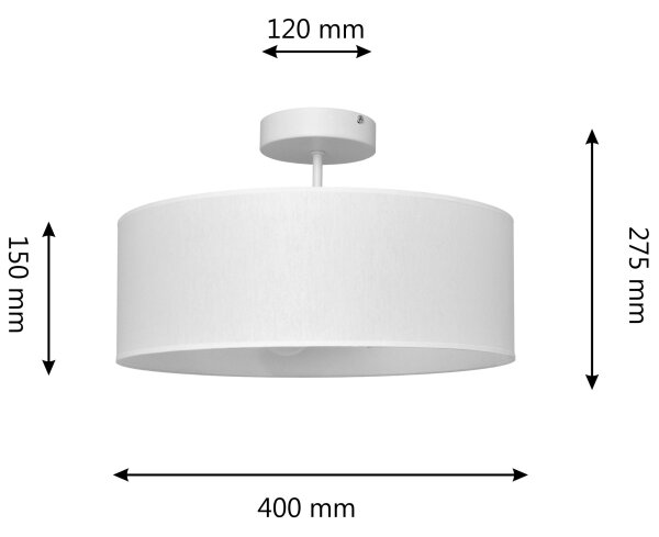 Lustră pe tijă ALBA 3xE27/15W/230V albă