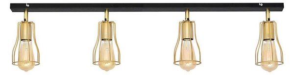 Spot TUBE 4xE27/15W/230V auriu/negru