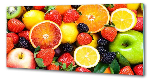 Panou sticla securizata bucatarie fructe colorate