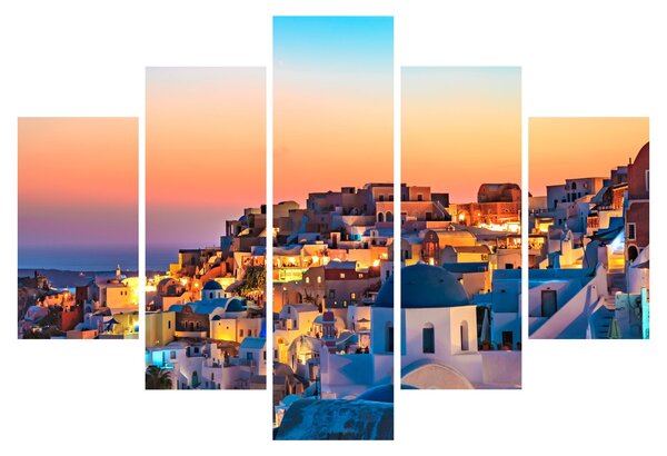 Tablou - Santorini în amurg (150x105 cm)