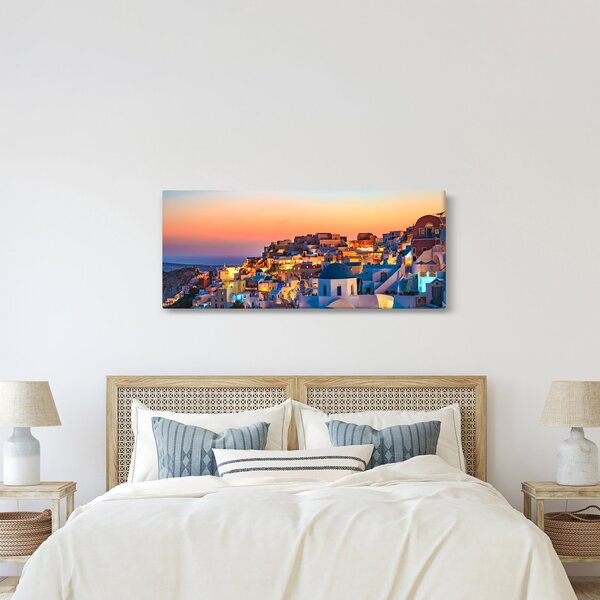 Tablou - Santorini în amurg (120x50 cm)