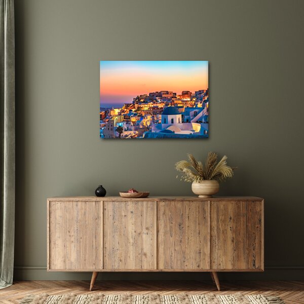 Tablou - Santorini în amurg (70x50 cm)