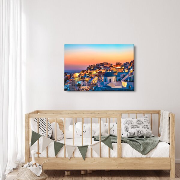 Tablou - Santorini în amurg (90x60 cm)