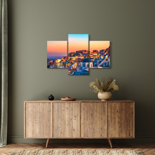 Tablou - Santorini în amurg (90x60 cm)