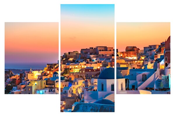 Tablou - Santorini în amurg (90x60 cm)