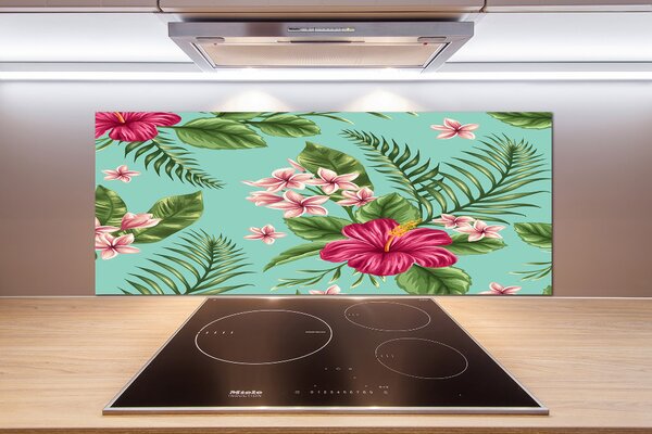 Sticlă pentru bucătărie flori Hawaii