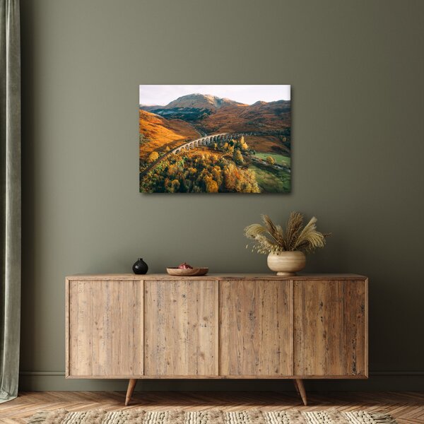 Tablou cu pod în valea din Scoția (70x50 cm)