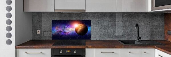 Panou sticlă decorativa bucătărie Nebuloasă