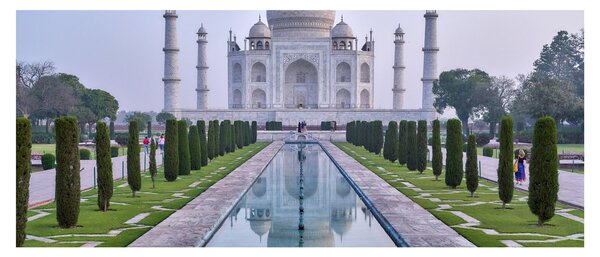 Tablou - Taj Mahal în răsăsrit de soare (120x50 cm)