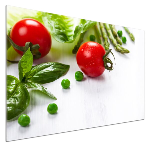 Panou sticla securizata bucatarie Legume proaspete