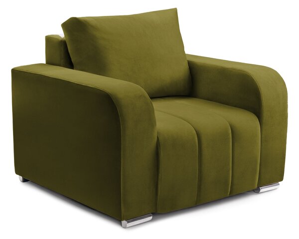 Fotoliu DIEGO, 103x93x88 cm, Verde-Olive-Velluto